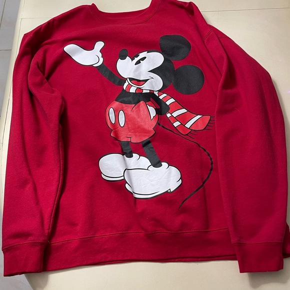 Sweaters - Mickey Mouse Winter Red Sweat Shirt